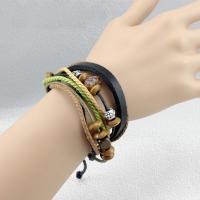 Cowhide Bracelet, braided bracelet & Unisex & adjustable & multi-strand, more colors for choice, nickel, lead & cadmium free, 10mm, Sold Per 7.4-10 Inch Strand