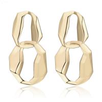 Zinc Alloy Drop Earring with plastic earnut stainless steel post pin gold color plated for woman lead & cadmium free Sold By Pair