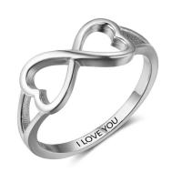 純銀ジュエリー指輪, 92.5％純度シルバー, 単語があなたを愛して, 異なるサイズの選択 & 女性用, 8mm, 売り手 パソコン