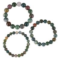 Indian Agate Bracelets, Unisex & different size for choice, Sold Per Approx 7.5 Inch Strand