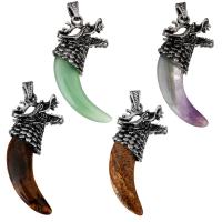 Brass Jewelry Pendants Dragon antique silver color plated Approx Sold By PC