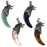Bijoux pendentifs en laiton, dragon, Plaqué de couleur d'argent, différents matériaux pour le choix, 25x57x10mm, Trou:Environ 4x7mm, Vendu par PC