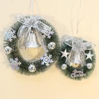 Plastic Christmas Wreath, with Lace, Christmas jewelry & different size for choice, Sold By PC