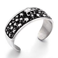 Stainless Steel Bangle, Titanium Steel, for man & blacken, 29mm, Inner Diameter:Approx 57mm, Sold By PC
