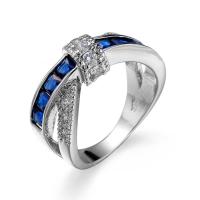 Brass Finger Ring platinum plated Unisex & with cubic zirconia nickel lead & cadmium free Sold By PC
