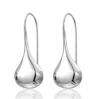 925 Sterling Sølv Drop Earring, Teardrop, for kvinde, 11x30mm, Solgt af par