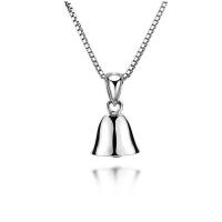 925 Sterling Silver, Christmas Bell, platinum plated, Christmas jewelry & for woman, 11x19mm, Hole:Approx 1-3mm, Sold By PC