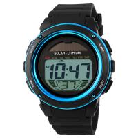 SKmei® Men Jewelry Watch, Silicone, with plastic dial & Stainless Steel, plated, 50M waterproof & adjustable & LED & for man, more colors for choice, 42x40x13mm, Length:Approx 9 Inch, Sold By PC