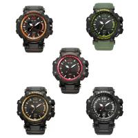 Men Wrist Watch, Plastic, with Glass & Stainless Steel, plated, 50M waterproof & LED & for man & luminated, more colors for choice, 50x15mm, Length:Approx 9 Inch, Sold By PC