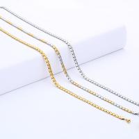 Stainless Steel Necklace Chain, plated, for man, more colors for choice, 2.5mm, Sold Per Approx 21.6 Inch Strand