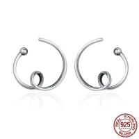 925 Sterling Silver Stud Earrings, for woman, 15x15mm, Sold By Pair