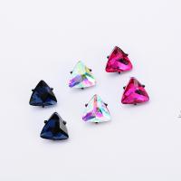 Resin Stud Earring, with plastic earnut, stainless steel post pin, Triangle, for woman, more colors for choice, 14x14mm, Sold By Pair