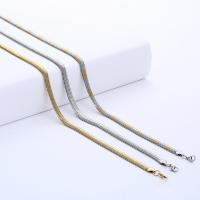 Halskette, Edelstahl, plattiert, Schlangekette & für den Menschen, keine, 5mm, verkauft per ca. 21.6 ZollInch Strang