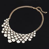 Zinc Alloy Jewelry Necklace gold color plated for woman & enamel lead & cadmium free 52mm Sold Per Approx 19 Inch Strand