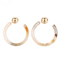 Acrylic Earring, with Brass, stainless steel post pin, gold color plated, for woman, more colors for choice, 45mm, Sold By Pair