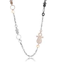 Colar de jóias de liga de zinco, with 5cm extender chain, banhado, para mulher, Chumbo e cádmio livre, 65mm, vendido para Aprox 23.5 inchaltura Strand