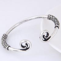 Tibetan Style Cuff Bangle, antique silver color plated, for woman, lead & cadmium free, 67x56mm, Inner Diameter:Approx 67mm, Length:Approx 8 Inch, Sold By PC