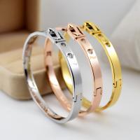 Bracelet en acier inoxydable, Placage, pour femme, plus de couleurs à choisir, 5.80mm, Diamètre intérieur:Environ 58mm, Vendu par PC
