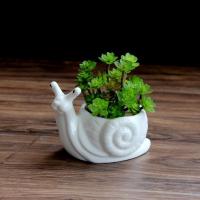 Flowerpot, Porcelain, Snail, 130x80mm, Sold By PC