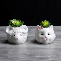 Pot de fleur, porcelaine, animal, styles différents pour le choix, Vendu par PC