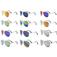 mode solbriller, PC Plastic, med Resin, forgyldt, anti ultraviolet & Unisex, flere farver til valg, 55x48mm, Solgt af PC