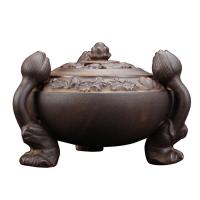 Traditional Ceramic Inserted Burner Incense Seat, Porcelain, 120x90mm, 70mm, Sold By PC