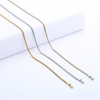 Stainless Steel Necklace Chain, plated, snake chain & for man, more colors for choice, 3mm, Sold Per Approx 21.6 Inch Strand