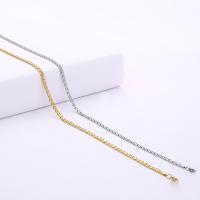 Halskette, Edelstahl, plattiert, Seil-Kette & für den Menschen, keine, 4mm, verkauft per ca. 21.6 ZollInch Strang
