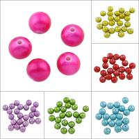Acrylic Jewelry Beads, Round, painted, more colors for choice, 12mm, Hole:Approx 2mm, Approx 500PCs/Bag, Sold By Bag