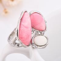 Resin Finger Ring Brass with Resin platinum plated Unisex & with rhinestone nickel lead & cadmium free Sold By PC