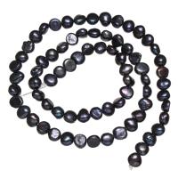 Barock kultivierten Süßwassersee Perlen, Natürliche kultivierte Süßwasserperlen, violett, 5-6mm, Bohrung:ca. 0.8mm, verkauft per 14.5 ZollInch Strang