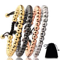 Zinc Alloy Bracelet with Velveteen Round plated Unisex & adjustable lead & cadmium free 5mm Sold Per Approx 6.5 Inch Strand