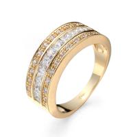 Cubic Zircon Brass Finger Ring, plated, Unisex & different size for choice & with cubic zirconia, more colors for choice, nickel, lead & cadmium free, Sold By PC