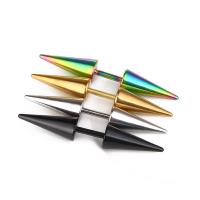 Titanium Steel Fake Plug, stainless steel post pin, plated, Unisex, Random Color, lead & cadmium free, 5x30mm, Sold By PC