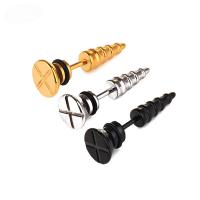 Titanium Steel Fake Plug stainless steel post pin Screw plated Unisex Random Color lead & cadmium free Sold By PC
