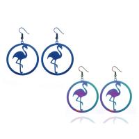 Stainless Steel Drop Earring iron earring hook Bird painted for woman Sold By Pair