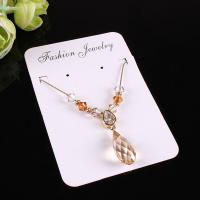 Paper Jewelry Set Display Card earring & necklace Rectangle with letter pattern Sold By Lot