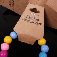 Paper Necklace & Bracelet Display Card, with letter pattern, 45x120mm, 200PCs/Lot, Sold By Lot
