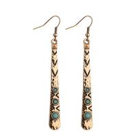 Resin Earring Zinc Alloy with Resin iron earring hook Stick plated Bohemian style & for woman lead & cadmium free 78mm Sold By Pair