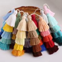 Cotton Cord Hanging Ornaments, Tassel, more colors for choice, 12.5mm, 5PCs/Lot, Sold By Lot