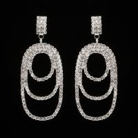 Rhinestone Earring Zinc Alloy stainless steel post pin plated for woman & with rhinestone lead & cadmium free 10-29mm Sold By Pair