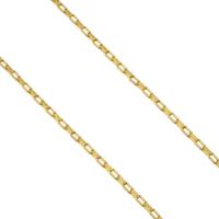 Nerezová ocel Nekclace Chain, Nerez, barva pozlacený, obdélník řetěz, 3x1.50x1mm, Cca 100m/Lot, Prodáno By Lot