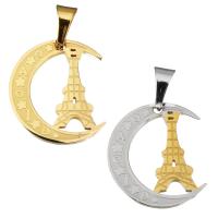 Stainless Steel Letter Pendants Eiffel Tower plated with letter pattern Approx Sold By PC