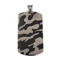 Stainless Steel Pendants, Rectangle, enamel, original color, 27x50x7mm, Hole:Approx 5x8mm, Sold By PC