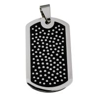 Stainless Steel Pendants, Rectangle, enamel, original color, 39x50x8mm, Hole:Approx 6x11mm, Sold By PC