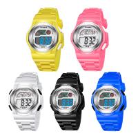Synoke® Børn Watch, Plast, med Glas, forgyldt, Livsbestandig & for børn & justerbar & LED, flere farver til valg, 39.18x14.1mm,18.89mm, Længde Ca. 5.9-8 inch, Solgt af PC