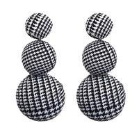 Fashion Statement Earring Cloth stainless steel post pin for woman lead & cadmium free 65mm Sold By Pair