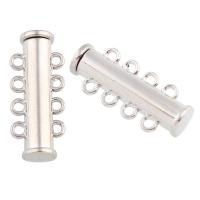 Brass Slide Lock Clasp platinum color plated  lead & cadmium free Approx 1.5mm Sold By Bag
