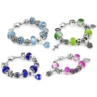 European Bracelet Zinc Alloy plated charm bracelet & snake chain & radiation protection & for woman 10mm Sold By Strand