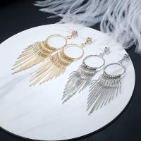 Fashion Fringe Earrings, Tibetan Style, stainless steel post pin, plated, for woman & with rhinestone, more colors for choice, lead & cadmium free, 10-30mm, Sold By Pair